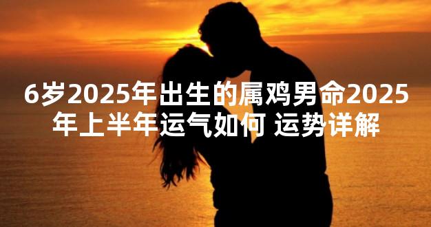 6岁2025年出生的属鸡男命2025年上半年运气如何 运势详